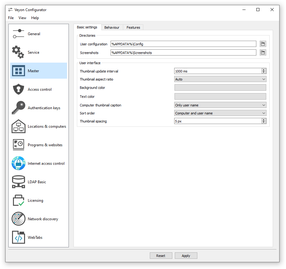 Veyon Configurator, la herramienta de configuración del administrador